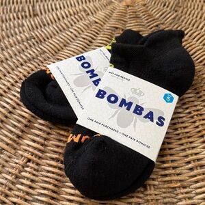 Two Pairs of Black Bombas Ankle Socks size Small